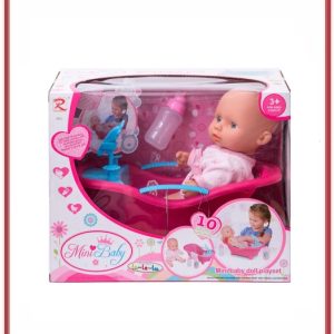 MUÑECA BABY DOLL PLAYSET CON BAÑERA LALELU